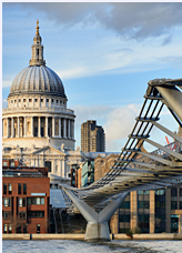 St Paul's Cathedral and Millennium Bridge